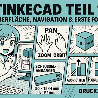 Tinkercad Teil 1: Oberfläche, Navigation &amp; erste Formen