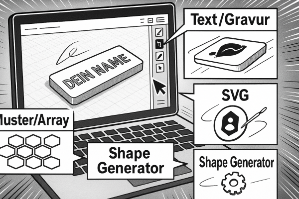 Tinkercad Teil 5: Anpassen &amp; Personalisieren – Text, Shape Generators &amp; Muster - Tinkercad Teil 5: Anpassen &amp; Personalisieren | Druckzeug