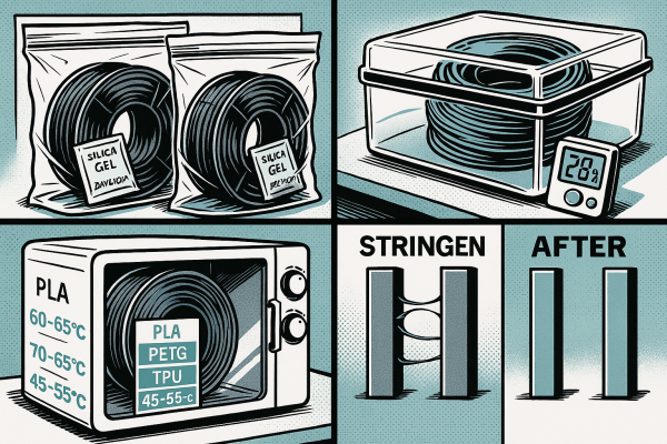 Filament richtig lagern &amp; trocknen – Stringing &amp; Blasen vermeiden - Filament lagern &amp; trocknen: Stringing &amp; Blasen vermeiden