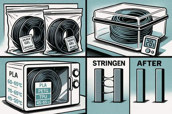 Filament richtig lagern &amp; trocknen – Stringing &amp; Blasen vermeiden