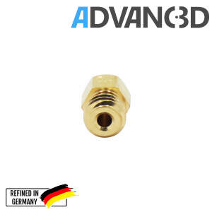 Advanc3D MK7 Nozzle aus Messing CuZn37 in 0.4mm für 1.75mm Filament seite