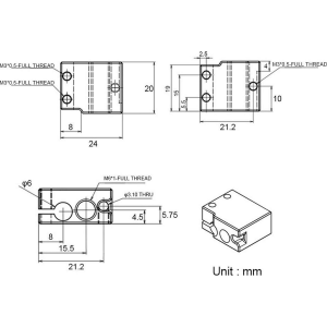 Advanc3D黄铜加热块用于DaVolcano喷嘴热端加热块RepRap 3D打印机