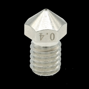 Advanc3D Nozzle für 3D Drucker Kupfer Nickel beschichtet 0.4mm für 1.75mm Filament vorne