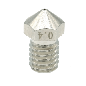 Advanc3D Nozzle für 3D Drucker Messing Nickel beschichtet 0.4mm für 1.75mm Filament vorne