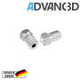 Advanc3D V6 Style Dyse i rustfrit stål X 8 CrNiS 18 9 i 0,4 mm til 1,75 mm filament