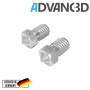 Advanc3D V6 Style Nozzle aus Edelstahl X 8 CrNiS 18 9 in 0.4mm f&uuml;r 1.75mm Filament vorne
