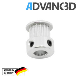Advanc3D Pully GT2 Riemenscheibe für 3D Drucker 20T 8mm Welle vorne