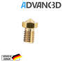 Advanc3D V6 Style munstycke av m&auml;ssing CuZn37 i 0.2, 0.3, 0.4, 0.5mm f&ouml;r 1.75mm filament