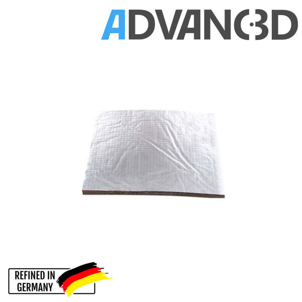 Advanc3D Heizbettisolierung f&uuml;r 3D Drucker w&auml;rmed&auml;mmend selbstklebend  300x300 vorne