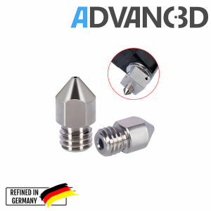 Advanc3D MK7 Nozzle aus geh&auml;rtetem Stahl C15 in 0.4mm f&uuml;r 1.75mm Filament