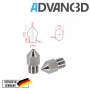 Advanc3D MK7 Nozzle aus geh&auml;rtetem Stahl C15 in 0.4mm f&uuml;r 1.75mm Filament