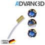 Advanc3D Sturdy cleaning brush for 3D printer hotends with gentle brass bristles.