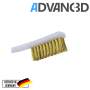 Advanc3D Sturdy cleaning brush for 3D printer hotends with gentle brass bristles.