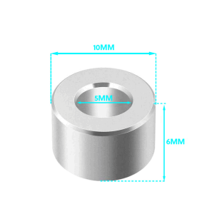 Advanc3D Aluminium Abstandhalter für M5 Schrauben Höhe 6mm passend für Openbuilds vorne