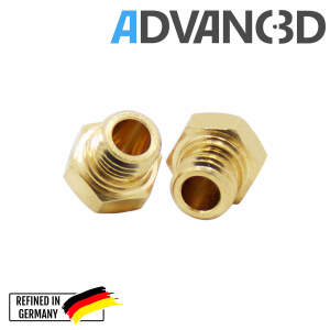 Advanc3D MK10 Nozzle aus Messing CuZn37 in 0.4mm f&uuml;r 1.75mm Filament M7 seite