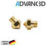 Advanc3D MK10 Nozzle aus Messing CuZn37 in 0.4mm für 1.75mm Filament M7 detail