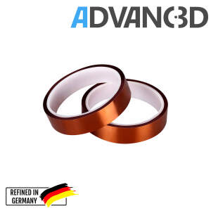 Advanc3D Capton Polyimide Tape 20mm wide and 33m long - Heat Resistant for Hotends