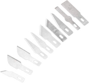 Handwerkmes scalpelset 16 stuks, handwerkset, precisiemes 13 reservemesjes