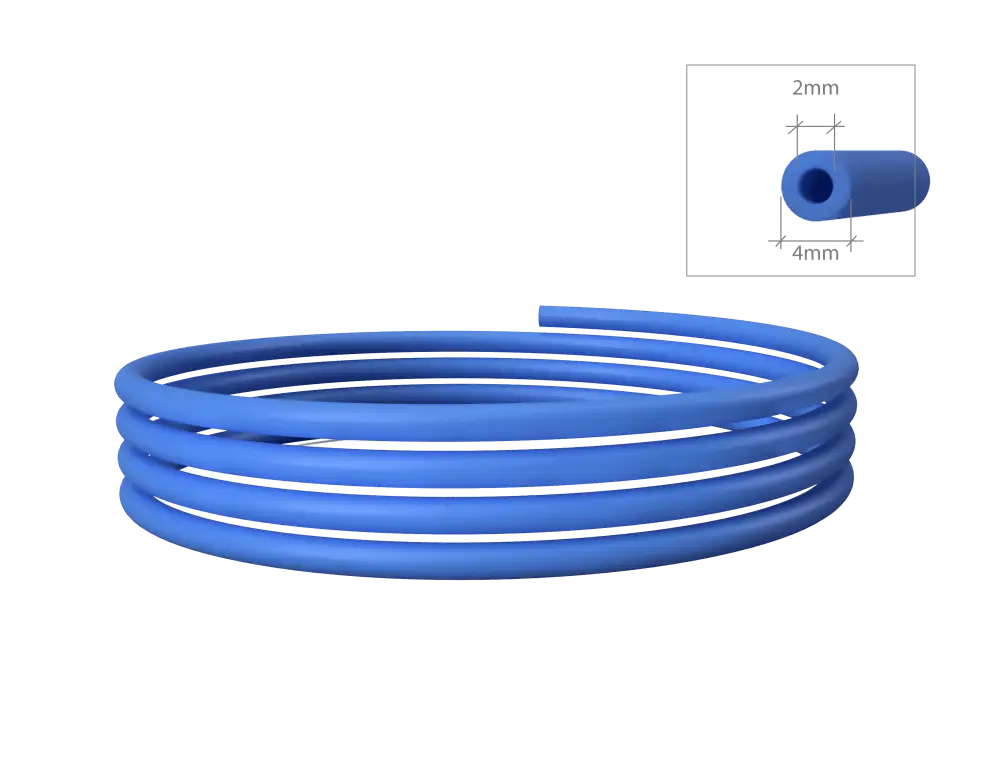 Advanc3D 2x4mm Pneumatik PTFE Schlauch 1m für 1.75mm...