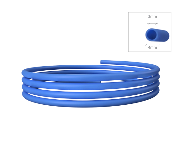 Advanc3D 3x4mm Pneumatik PTFE Schlauch 1m für 3.00mm Filament Tube 3d Drucker vorne