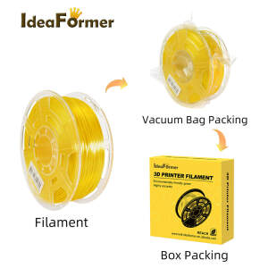 Ideaformer Premium PLA filamentti - 1kg - 1.75mm - orgaaninen - keltainen