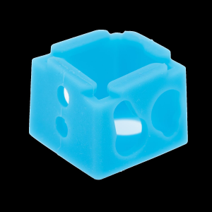 Advanc3D Silikon Socke f&uuml;r V5  J-Head Heizblock und Nachbauten blau temoperaturbest&auml;ndig vorne