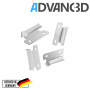 Advanc3D 4x Heizbett Klammer lang Build Platform Glass Retainer Back für Ultimaker Ender A10 vorne