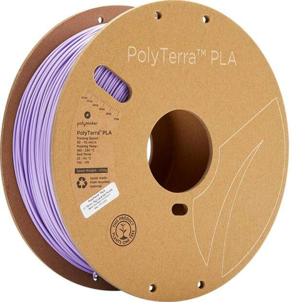 Polymaker PolyTerra PLA Filament 1,75 mm 1.000 g Violettt vorne