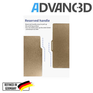 Advanc3D Flexible Druckplatte mit rauer PEI-Schicht für Bambu Lab A1 X1 X1C P1P P1S