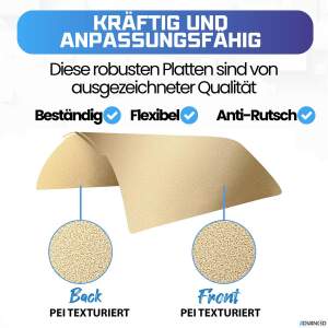 Advanc3D Fleksibel printplade med groft PEI-lag til Bambu Lab A1 X1 X1C P1P P1S