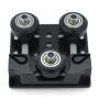 2020V X-axis slider aluminum plate with pulley + timing belt buckle Black detail