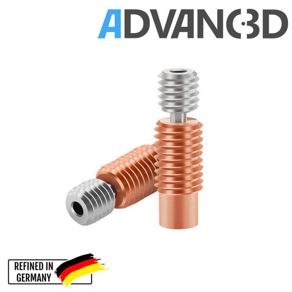 Advanc3D V6 Titan Kupfer Halsschraube Throat M6 M7*22mm/1.75mm All Metal vorne