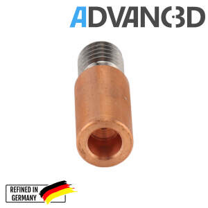 Advanc3D V6 Titanium Kobber Throat Skrue M6*21mm/1.75mm Alt metal