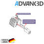 Advanc3D Hotend met verwisselbare socket voor Bambulab X1 X1c P1P