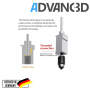 Advanc3D Hotend met verwisselbare socket voor Bambulab X1 X1c P1P