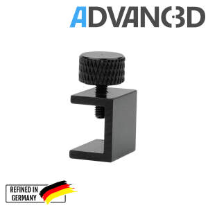 Advanced Heizbettclip Aluminium eloxiert mit Rändelschraube 4er Set detail