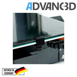 Advanced Heizbettclip Aluminium eloxiert mit R&auml;ndelschraube 4er Set
