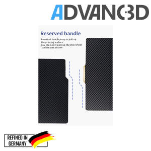 Advanc3D Flexible Druckplatte mit PET und PEI Schicht für Bambu Lab X1 X1C P1P