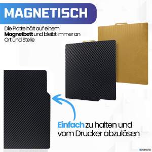 Advanc3D Flexible Druckplatte mit PET und PEI Schicht f&uuml;r Bambulab X1 X1C P1P