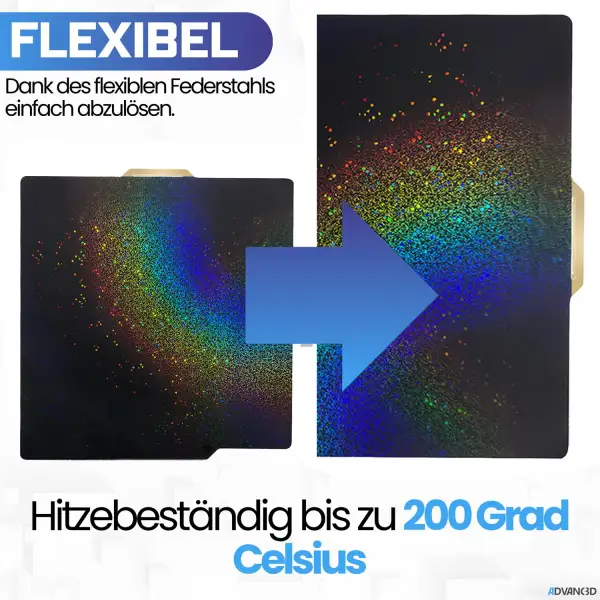 Advanc3D Flexible Druckplatte mit PEY und PEI Schicht...