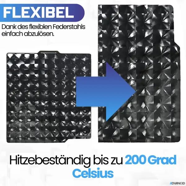 Advanc3D Flexible Druckplatte mit PED und PEI Schicht...