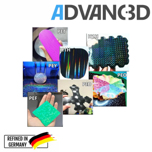 Advanc3D Joustava tulostuslevy, jossa on PET- ja PEI-kerros Bambu Lab A1 mini -laitteelle.