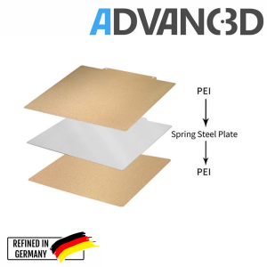 Advanc3D 用于 Creality S1 3D 打印机的带 PEI 层的柔性打印板 235x235mm