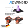 Advanc3D Flexible printing plate with PEO and PEI layer for Prusa Mk3 Mk4 3D printer