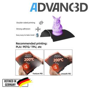 Advanc3D Flex-Druckplatte mit PEO und PEI Schicht...