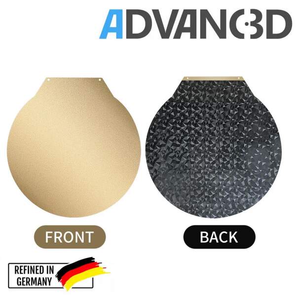 Advanc3D Flexible Druckplatte mit PEO und PEI Schicht für 309mm 3D Drucker