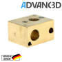 Advanc3D V6 stil värmeblock för 3mm termoelement i mässing för V6 Hotends