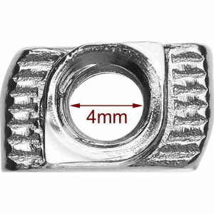 Advanc3D 50x Hammermutter Nut 6 B-Typ M4 (EU20) z.B. f&uuml;r Aluprofil Nutenstein seite