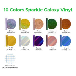 xTool Sparkle Galaxy Selbstklebendes Vinyl - 20er-Pack