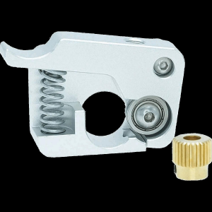 Advanc3D MK9 Aluminium Extruder Upgrade f&uuml;r Makerbot CTC linke Seite silber DIY vorne